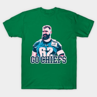 Go Chiefs // Jason Kelce Retro Fan Art T-Shirt